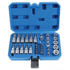 34PC FEMALE STAR/ TORX® Socket & security socket bit set