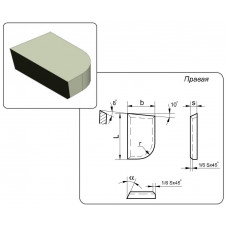 Hard alloy plate 67390 T15K6