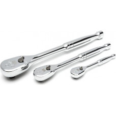 Sata Dr. Quick-release ratchet (oval head, metal handle) set 3pcs, 60 teeth 120XP