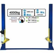 Hydraulic two post lift with mechanical safety locks, 4.0t / 4.0t, 380V