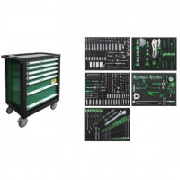 Changlu  Roller cabinet 7 drawers, CL713017 with tool set trays (330pcs), 5 sets