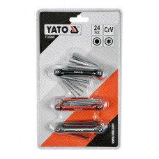 Yato Ключ складной HEX, INCH, TORX набор 24шт.