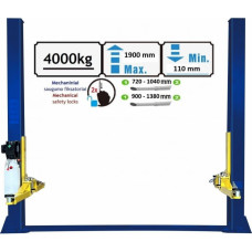 Hydraulic two post lift with mechanical safety locks, 4.0t / 4.0t, 220V