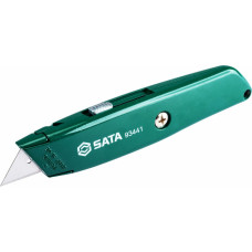 Sata Zinc alloy retractable utility knife 19mm with 5 spare blades