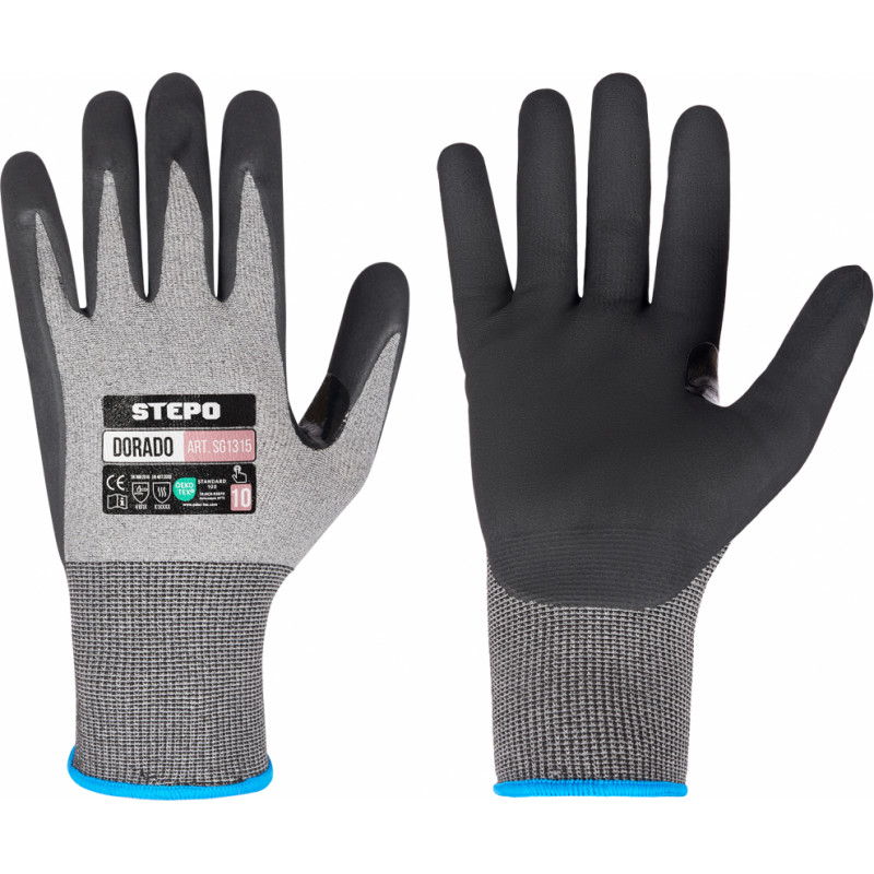 Work gloves nitrile foam coat DORADO / 11 (XXL)