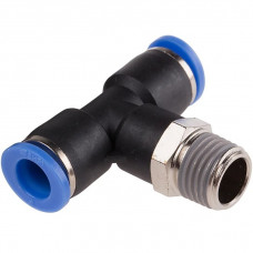 Omg Ghiotto T-type quick push-in connector with external thread / M. Ext. thr. 1/4