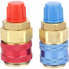 AC R134A quick coupler (copper) 1/4'' male port high/low 2pcs