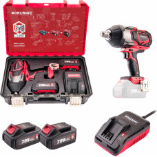 Worcraft Li-ion Brushless Cordless Impact Wrench 3/4'' 1800nm 20V set in XCUBE box