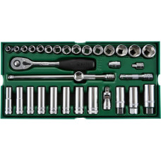 Sata Tray. Socket set. 3/8" Dr.  33pcs.