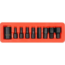 Yato 1/2" Dr. bit socket impact set (HEX) 9pcs