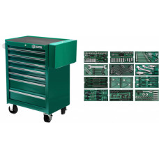 Sata Roller cabinet with tool set trays, 246pcs.