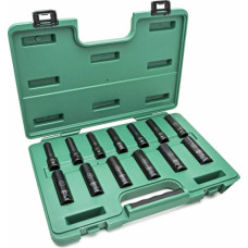 Sata 1/2" Dr. Deep thin wall impact socket set 13pcs.