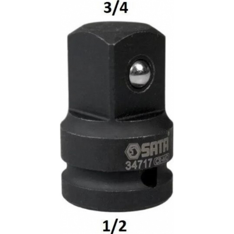 Sata 1/2" Dr. Impact adapteris 1/2" (F) - 3/4" (M)