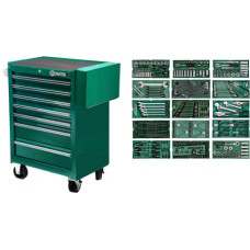 Sata Roller cabinet with tool set trays, 300pcs.