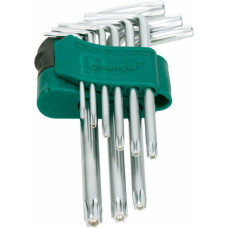 Changlu  L-type hex key TORX short set 9pcs. (T10-T50) with hole