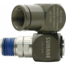 Sumake Universal connector 1/4" (ext & int thread) swivel 360°