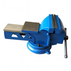 Steel bench vice swivel base with anvil / Jaw width 100mm, 5.0kg