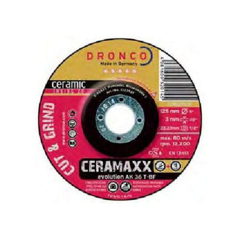 Griezējdisks DRONCO Cera Maxx 125*1.2*22 mm 