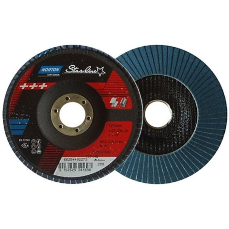 Slīplapu disks 125mm P120 NORTON STARLINE