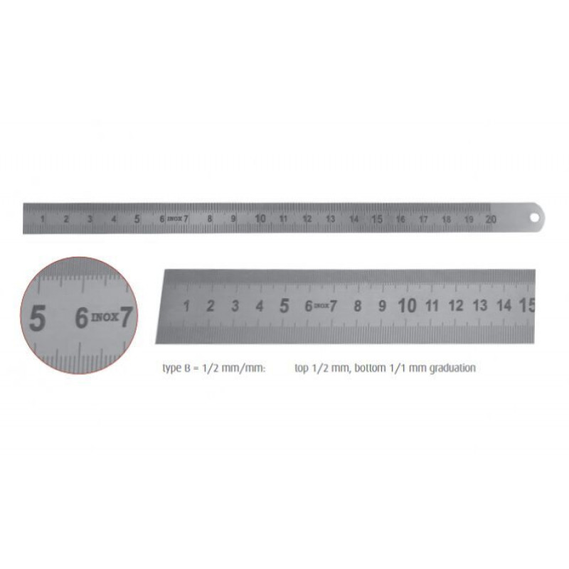 Lineāls   pārbaudes  1000x40x8 mm MIB